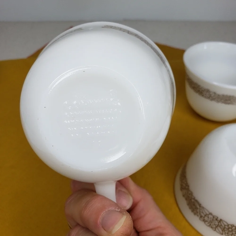Corning Woodland Print Tea Coffee Cups Cottagecore Grannycore Vintage 1970s
